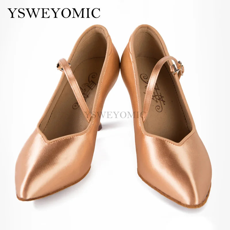 Souliers de danse latine femme satin — Malakhov - vue arrière
