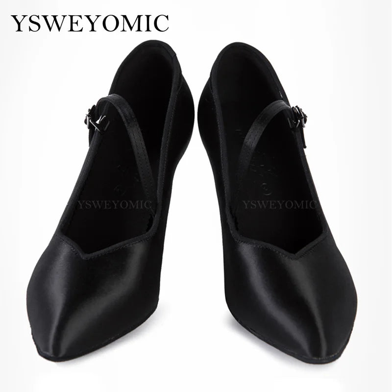 Souliers de danse latine femme satin — Malakhov - détail
