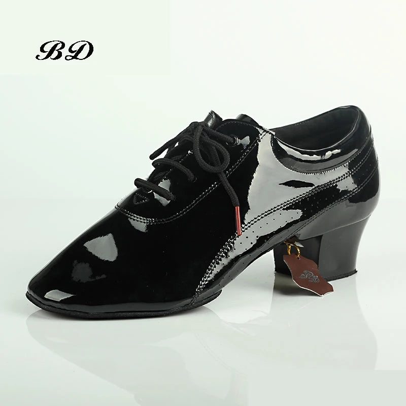Souliers de danse latine homme cuir verni — Zoé - vue 3/4