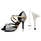 Chaussures de salsa femme paillettes — Némésie - vue 3/4