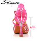 Chaussures de salsa femme strass — Hortensia - vue de profil