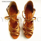 Souliers de tango femme satin — Anémone - semelle