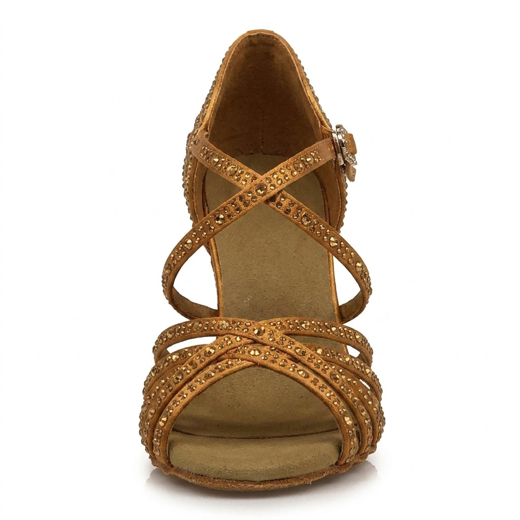 Souliers de danse latine femme satin — Inmaculada - vue arrière