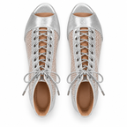Bottines de danse latine argentées en mesh, modèle Isadora, vue 5
