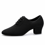 Chaussures de salsa femme noires, talon 3,5 cm, modèle Hallberg, vue 2