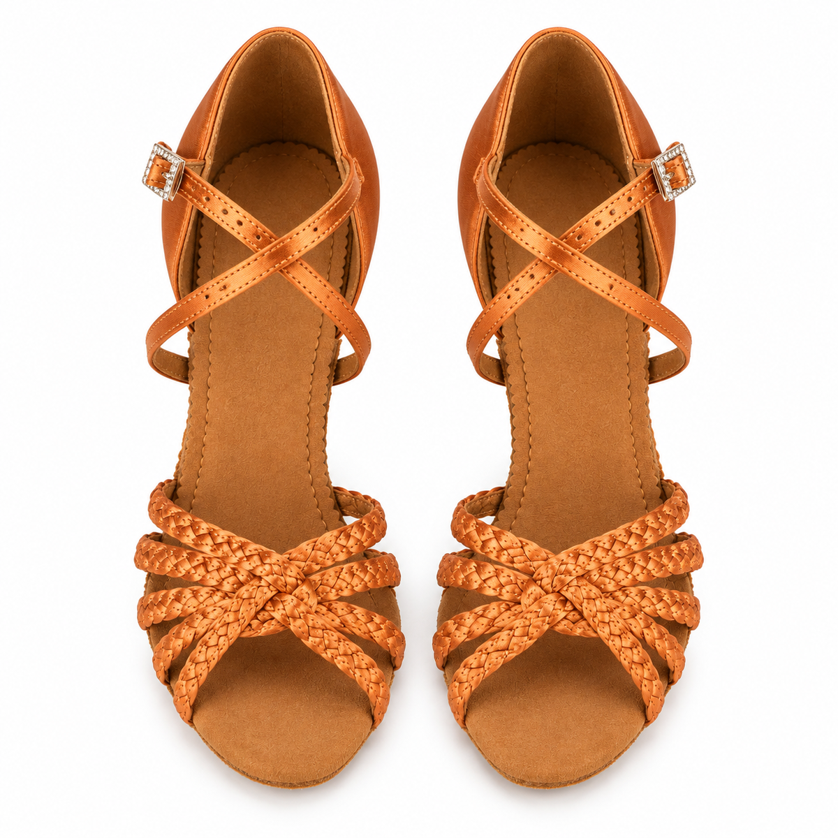 Souliers de danse latine femme satin, modèle Lychnis, vue 5