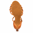 Souliers de danse latine femme satin, modèle Lychnis, vue 6