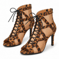 Chaussures de salsa femme daim marron, modèle Klavdiya