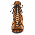 Chaussures de salsa femme daim marron, modèle Klavdiya, vue 3