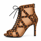 Chaussures de salsa femme daim marron, modèle Klavdiya, vue 2