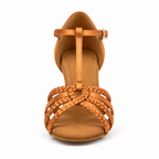 Souliers de danse latine en satin à semelle souple, modèle Joëlle, vue 3