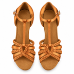 Souliers de danse latine en satin à semelle souple, modèle Joëlle, vue 5