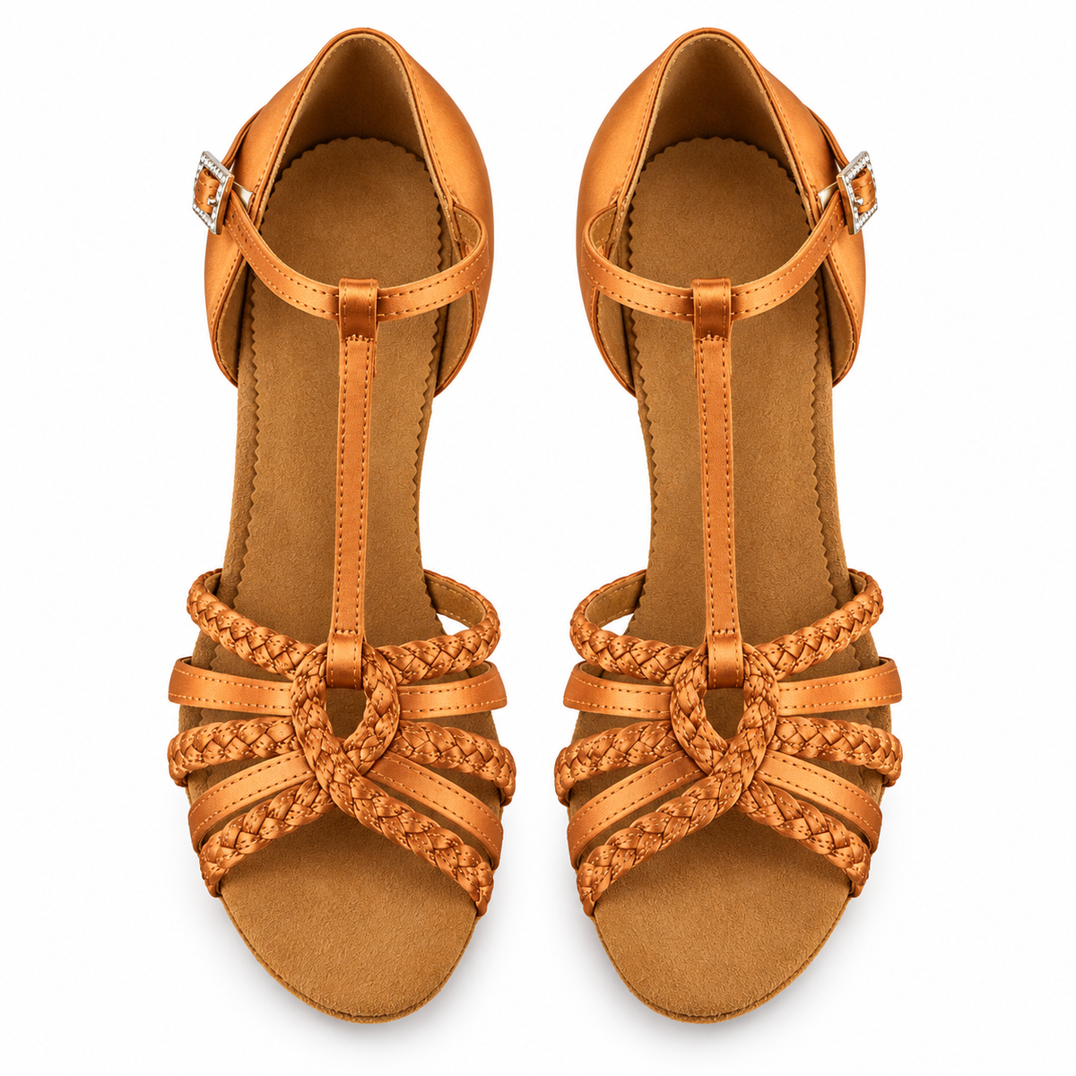 Souliers de danse latine en satin à semelle souple, modèle Joëlle, vue 5