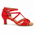 Chaussures de salsa femme satin, modèle Lotier, vue 2