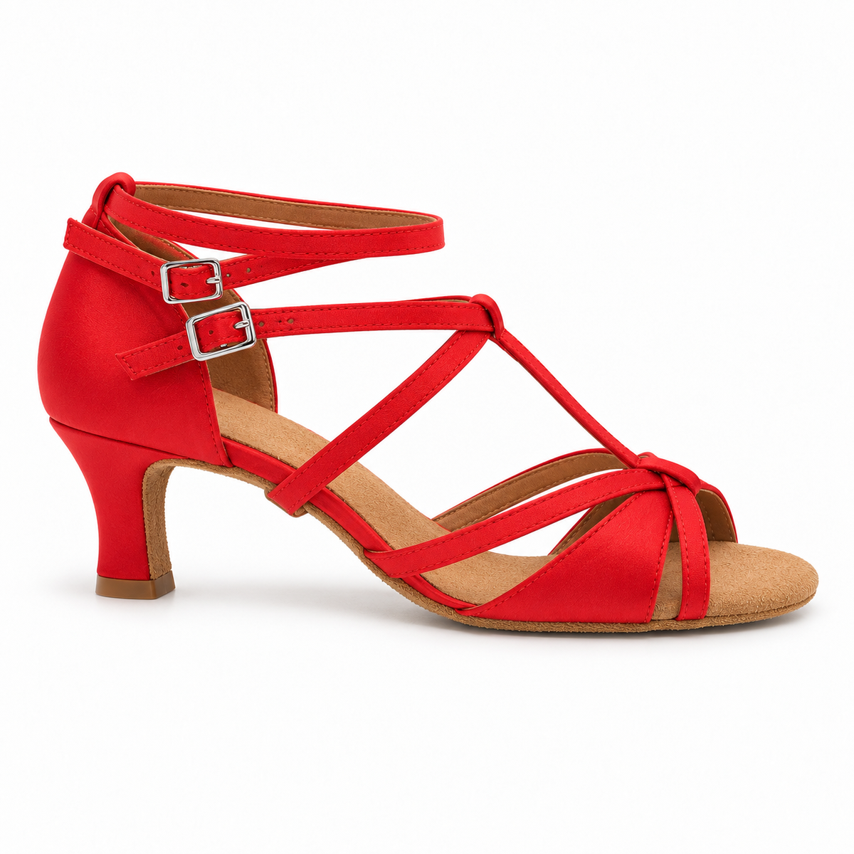 Chaussures de salsa femme satin, modèle Lotier, vue 2