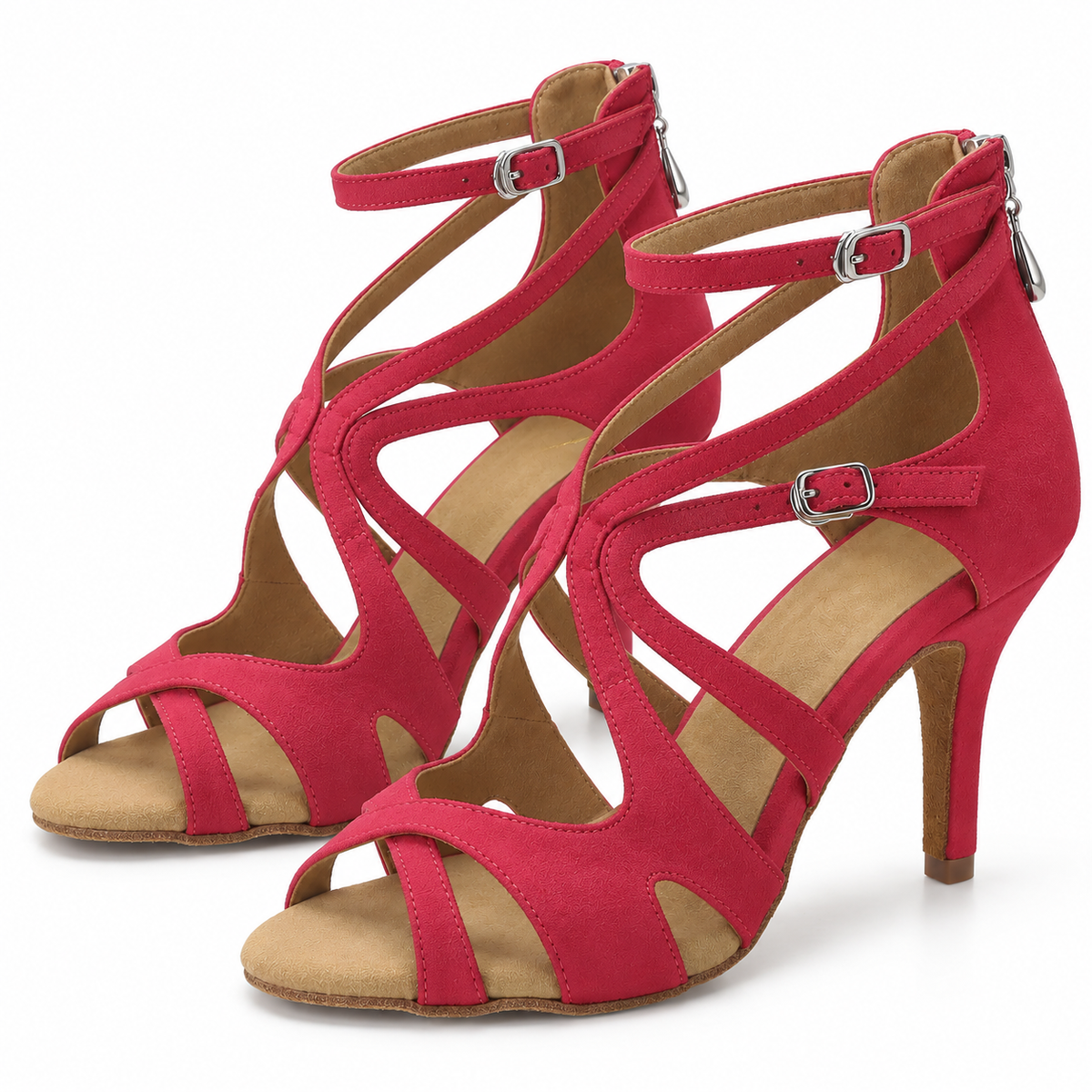 Chaussures de salsa femme daim, modèle Étude, vue 3