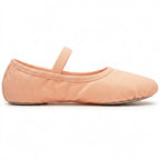 Chaussons de danse classique femme toile camel — Andante - vue de profil