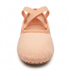 Chaussons de danse classique femme toile camel — Andante - vue arrière