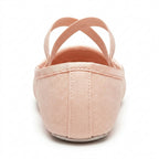 Chaussons de danse classique femme toile camel — Andante - détail
