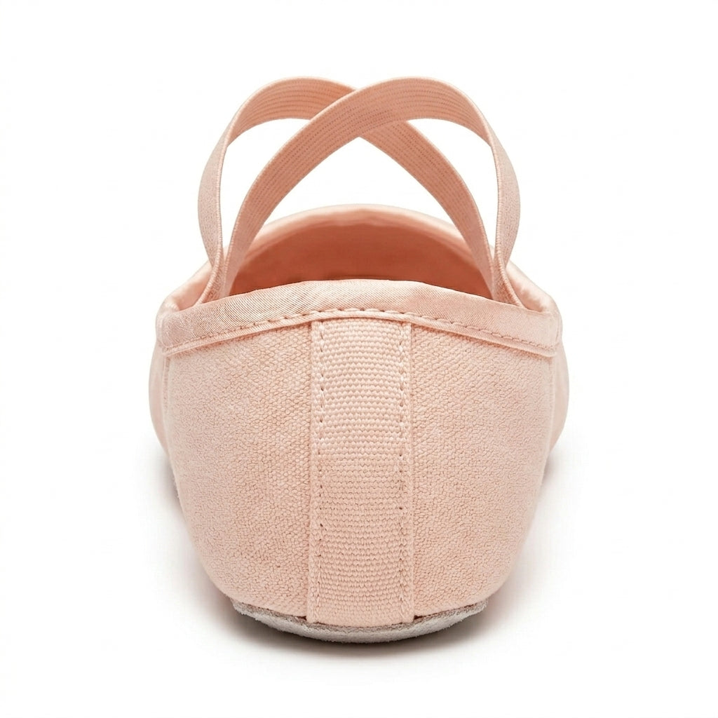 Chaussons de danse classique femme toile camel — Andante - détail