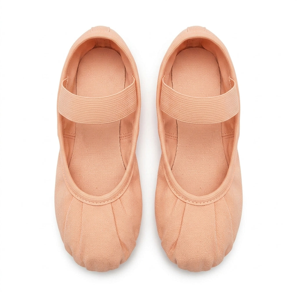 Chaussons de danse classique femme toile camel — Andante - semelle