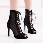 Chaussures de salsa femme daim heel — Rudbeckia - détail