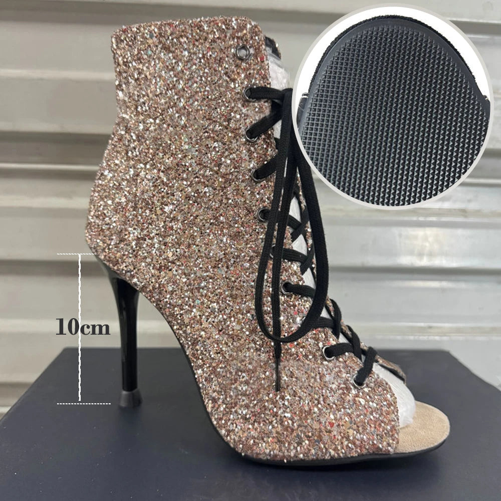 Chaussures de salsa femme paillettes — Zinaida - vue 3/4