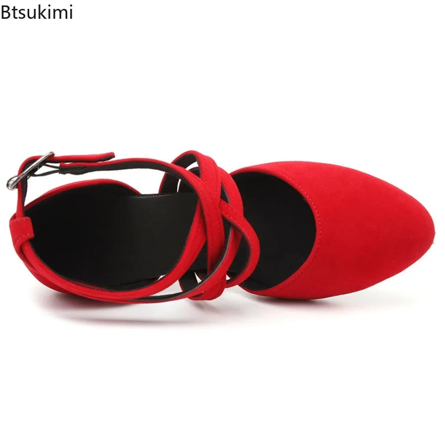 Chaussures de salsa femme daim — Rosalie - vue rapprochée