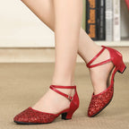 Chaussures de salsa femme paillettes — Coupé - détail
