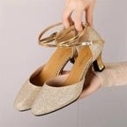 Chaussures de salsa femme paillettes — Karine - détail