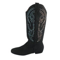 Bottes de danse country femme à strass Memphis noir, semelle daim