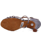 Souliers de danse latine femme premium gris — Maristella - détail
