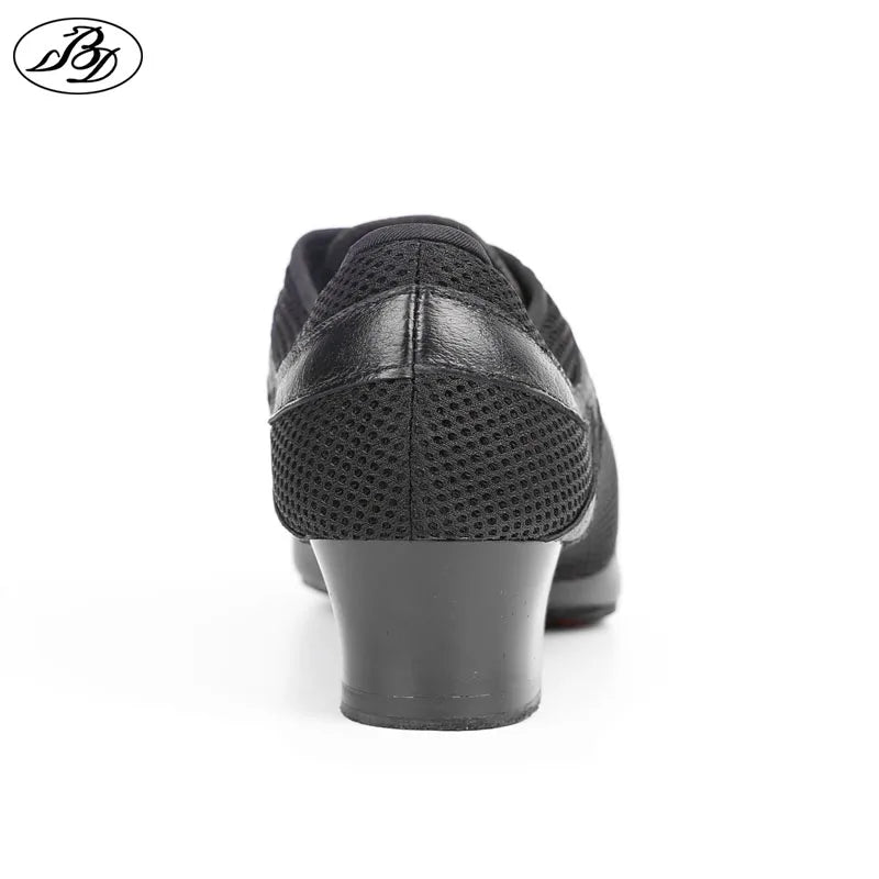 Chaussures de salsa homme leather add mesh — Nour - détail