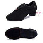 Chaussures de danse latine noires, talon 3,5 ou 5 cm, modèle Lobélie, vue 6