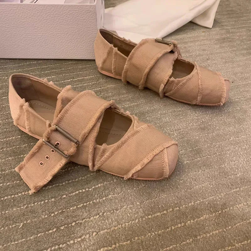 Chaussons de danse classique femme toile — Salma - vue 3/4