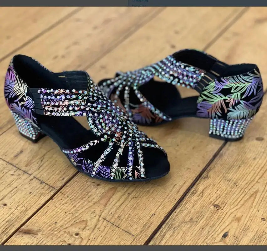 Chaussures de salsa femme strass — Livry - vue rapprochée