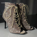 Chaussures de salsa femme paillettes — Zinaida - détail