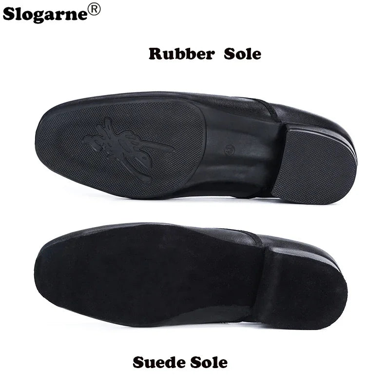 Souliers de tango homme daim — Wanda - vue rapprochée