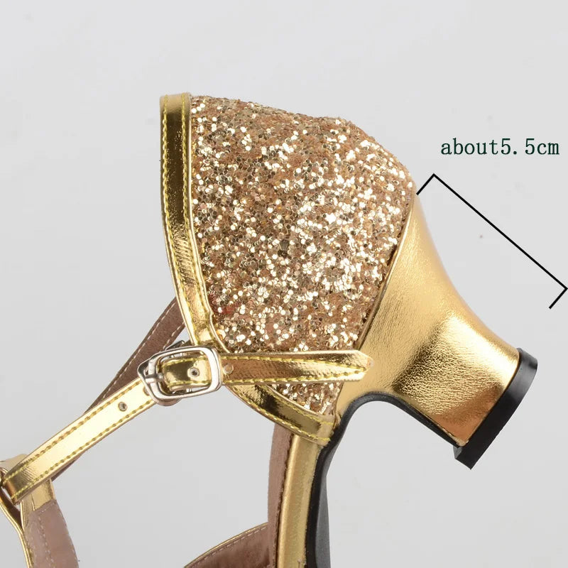 Chaussures de salsa femme paillettes — Olga - semelle
