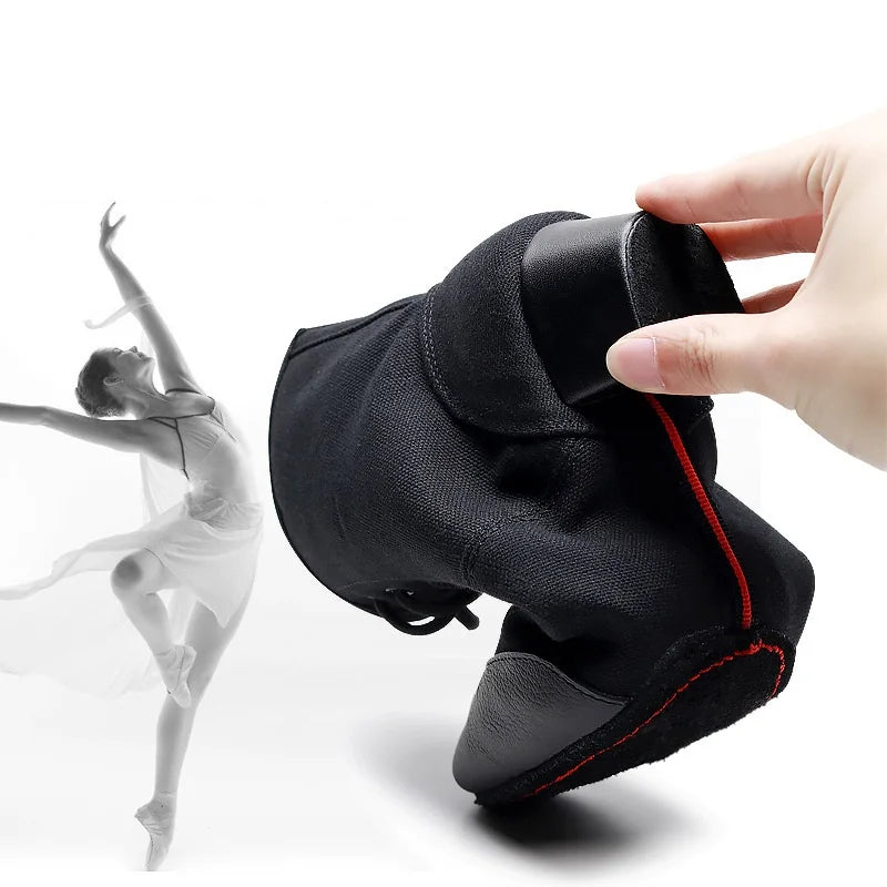 Chaussons de danse classique femme toile — Sauté - vue de profil