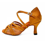 Souliers de tango femme satin — Anémone - vue arrière