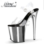 Sandales de cabaret femme, modèle Nunzia, coloris argent a
