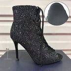 Chaussures de salsa pailletées à talon 8 ou 10 cm, modèle Zinaida, vue 10