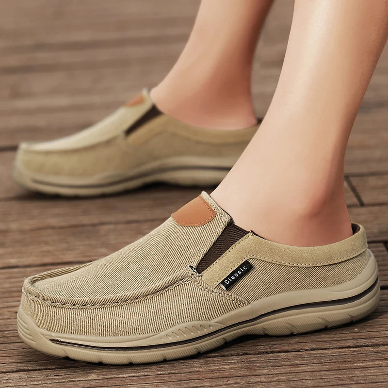 Chaussons de danse classique homme toile — Fatima - semelle
