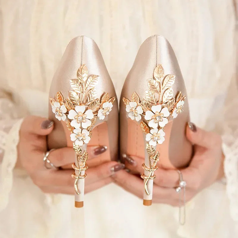 Chaussons de danse classique femme satin — Flora