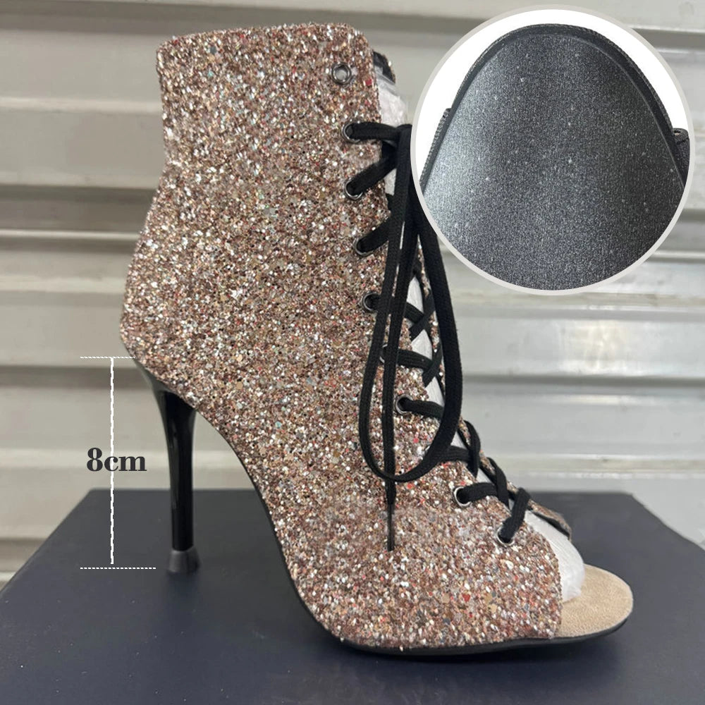 Chaussures de salsa femme paillettes — Zinaida - vue dessus