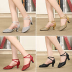 Chaussures de salsa femme paillettes — Coupé - vue rapprochée