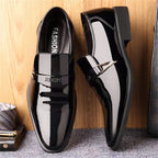 Chaussures de danse homme cuir verni noir — Coralie - vue rapprochée