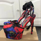 Chaussures de danse femme satin — Fracci - vue arrière