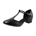 Souliers de danse latine femme, modèle Porté, coloris noir